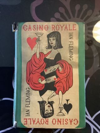 Rare Ian Fleming Casino Royale Playing Card Hardback Book Ex Library
