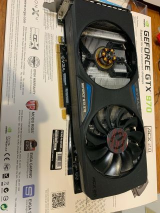 Rare Evga Geforce Gtx 970 4gb Graphics Card With Backplate (04g - P4 - 3978 - Kr)