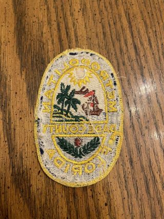 Rare Early Metropolitan Dade County Florida Police Patch State Of FL 2