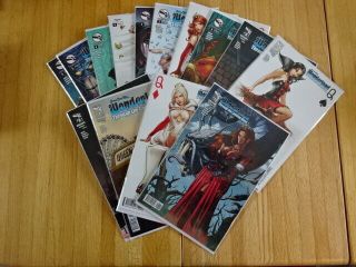 Rare Set Of Wonderland: Through The Looking Glass 1 - 5 Comic Books Variants