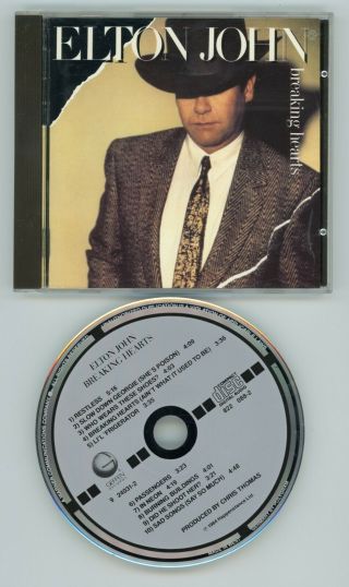 Elton John Rare Target Cd Breaking Hearts West Germany Early Issue 1984