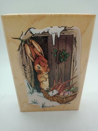 Rare Beatrix Potter Surprise Gift Rubber Stamp Stampendous 1998 Rp009