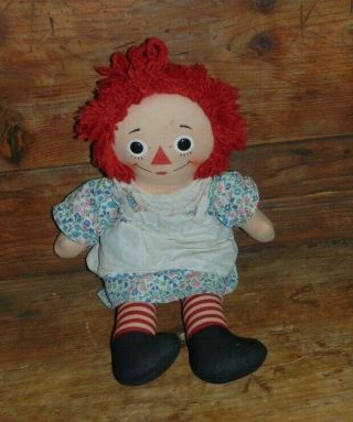 Vintage Knickerbocker Raggedy Ann 15 " Doll