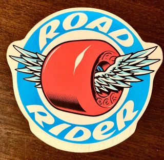 Road Rider Wheels Vintage 80’s Santa Cruz Skateboard Sticker Rare