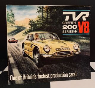 1964 Tvr Griffith V8 200 Series Coupe Sales Brochure Prospekt English Rare