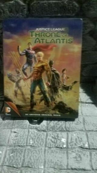 Justice League: Throne Of Atlantis Steelbook (blu - Ray,  Dvd) Aquaman & Rare