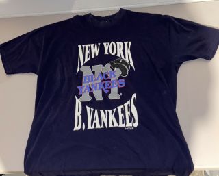 J - Head York Black Yankees Negro League Baseball Shirt Mens 3xl - Very Rare