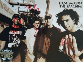 Fully Hand Signed Rage Against The Machine (ratm) Autographed Poster - Rare