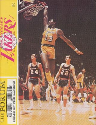 1969 Los Angeles Lakers Vs Boston Celtics Nba Hoop Program Wilt Chamberlain Rare