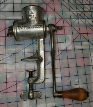 Vintage Winchester Repeating Arms Co.  W11 Cast Iron Meat Grinder