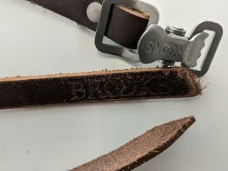 Brooks Leather Toe Strap - Antique Brown