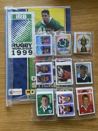 Merlin Irb Rugby World Cup 1999 Empty Album & 100 Complete Loose Set Very Rare