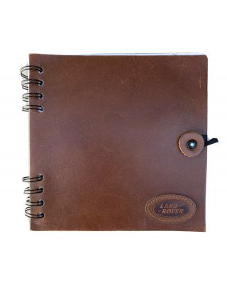 Land Rover Logo Brown Leather Paper Blank Notebook - By Mulholland Brothers Rare