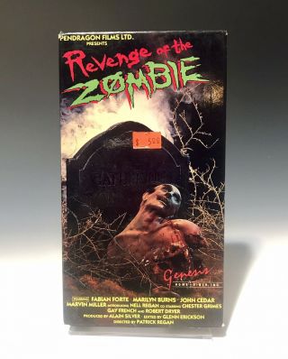 Revenge Of The Zombie Rare Vhs 1988 Genesis Home Video Kiss Daddy Goodbye