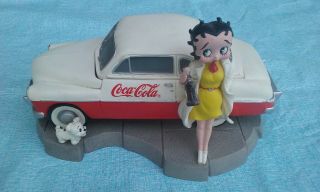 Coca - Cola Betty Boop Car Box Handmade Premiere Edition Rare Ceramic Collectable