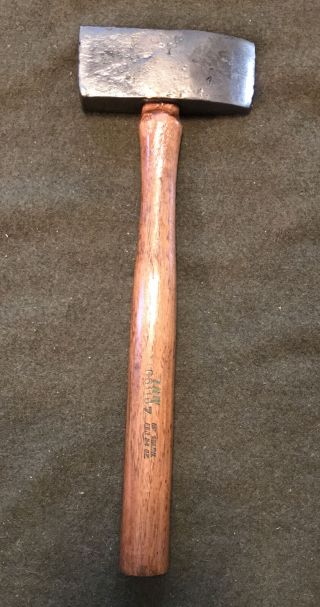 Antique Atha Mason’s Stone Hammer Rehandled.  Early Usa Vintage