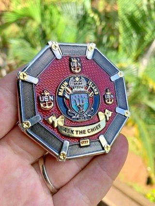 Rare Navy Chief Uss Makin Island Cpo Challenge Coin