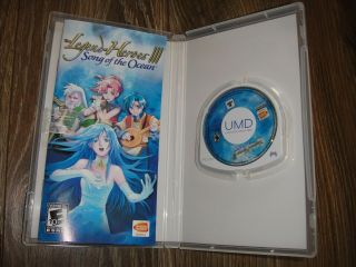 PSP Legend of Heroes III: Song of the Ocean CIB RARE Complete Playstation Rpg 2