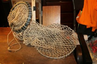 Vintage Fishing Floating Trap Net Cage Bait