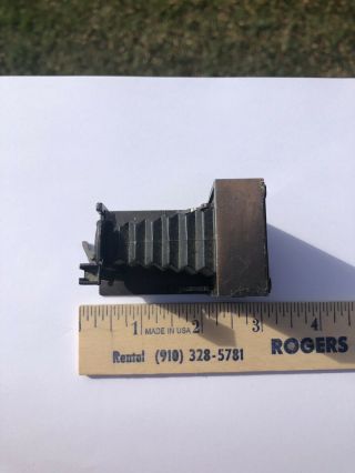 Miniature VINTAGE DIE CAST Metal ANTIQUE CAMERA pencil sharpener 3