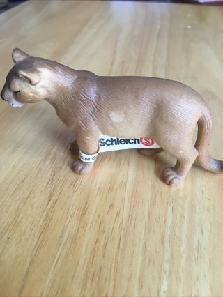 Schleich Puma Cougar Wild Cat Animal Figure 1999 Retired 14164 With Tag Rare