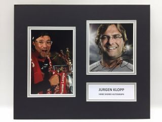 Rare Jurgen Klopp Liverpool Signed Photo Display,  Premier League Winners