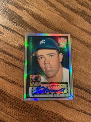 2001 Topps Archive Reserve Certified Reserve Auto Gil Mcdougald Autograph Rare