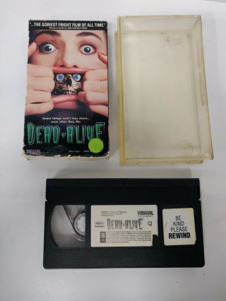 Dead Alive Vhs Unrated Cult Gore Horror Rare Zombie Wcase Oop Unrated Vidmark