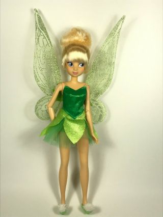 Rare Disney Store Exclusive 11 " Tinker Bell Fairy My Wings Flutter Doll Figure
