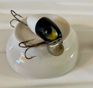 Vintage Fishing Lure Wright & Mcgill Bug A Boo Rare Black & White 2