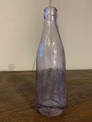 Rare Dr Pepper Thieves Script Bottle American Mineral Water St Louis Mo Amethyst