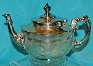 Vintage Quadruple Silver Plated Tea Pot Benedict Mfg.  Co 7079 - 6