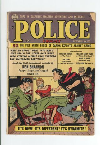 Police Comics 103 - Extremely Rare Issue - 1950 Golden Age - Only 1 On Cgc