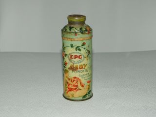California Perfume Company Baby Powder Vintage Tin Avon Collectable Rare