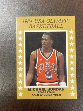 Michael Jordan 1984 Usa Olympic Basketball Card Gold Wow Rare Invest