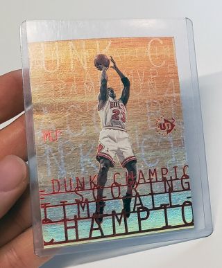Wow Michael Jordan 1997 Upper Deck Ud3 Dunk Champion Mj3 - 2 Very Rare And