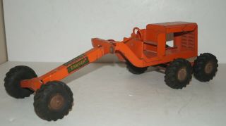 Vintage Structo Toys Usa Pressed Steel Construction Road Grader Tractor