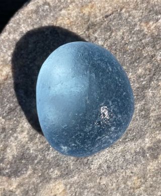 Xxxl Seaglass Boulder Near Flawless In Rare Colour Baby Blue From Russia