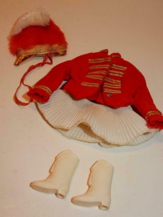 Vintage Mattel Barbie Doll 875 Drum Majorette Hat Jacket Boots Skirt
