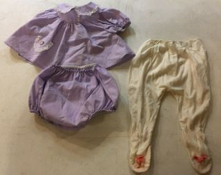 Vintage Baby Chrissy Doll Outfit Clothes - Lavendar W/ Tights