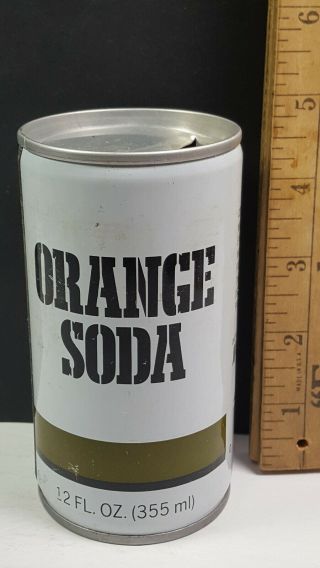 Orange Soda Generic Can Flat Top Jewel 1977 Melrose Park Illinois Rare Vintage