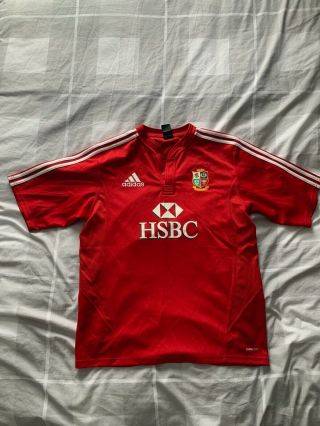 British Lions Tour Shirt Rugby Union 2009 Adidas Red Jersey Top Mens Size L Rare