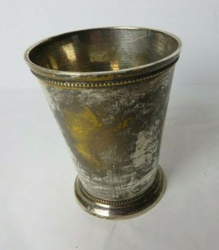 Vintage William Adams Silver Plate Cup Tumbler Approx 4.  25 " Tall India 11267