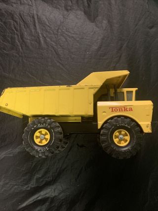 Rare Vintage Retro Tonka Mighty Dump Metal Yellow Toy Dump Truck 1970 - 1973 54070