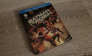 Batman Vs.  Robin Steelbook (blu - Ray/dvd,  2015,  2 - Disc Set) Rare