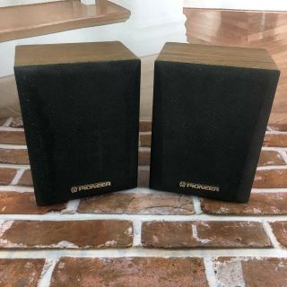 Pioneer Speakers S - Cr300 - Q Speaker Set Rare Vintage Book Shelf Brown Wood