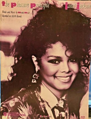 Janet Jackson " The Pleasure Principle " Rare Sheet Music Booklet 1986