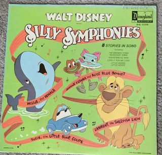 Silly Symphonies Lp Vinyl Record Walt Disney Records Disneyland ‎1335 Rare