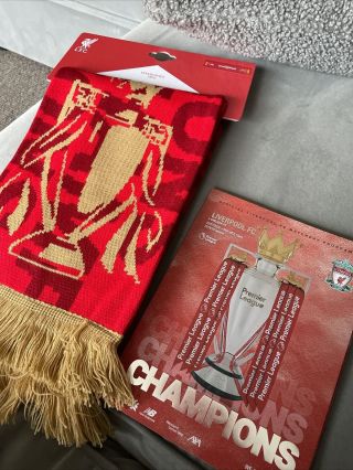 Liverpool V Chelsea Champions Rare Match Programme 22/7/20,  Official Scarf