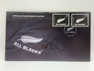 Rare Richie Mccaw Zealand Rugby Signed Fdc,  All Blacks Autograph Rwc
